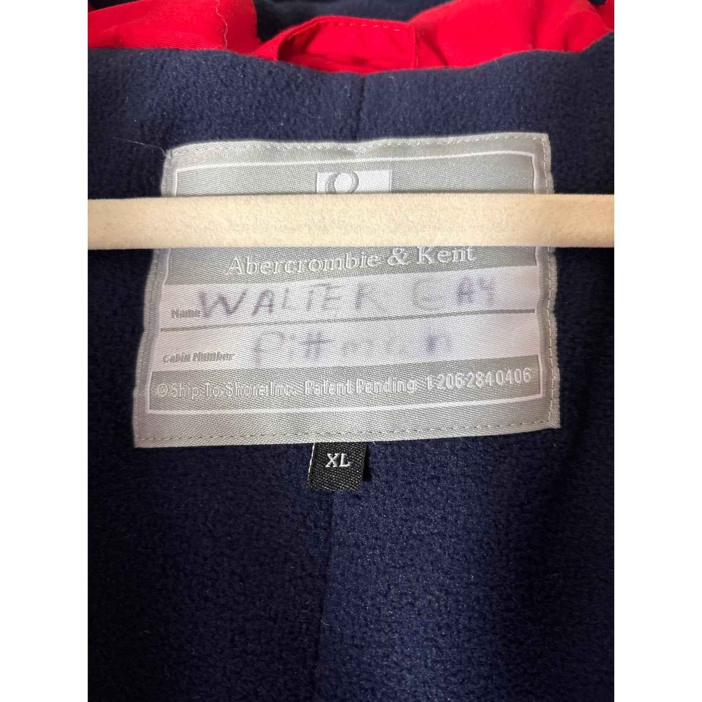 Men's Abercrombie & Kent Classic Red Long Sleeve Heavy Coat Sz XL