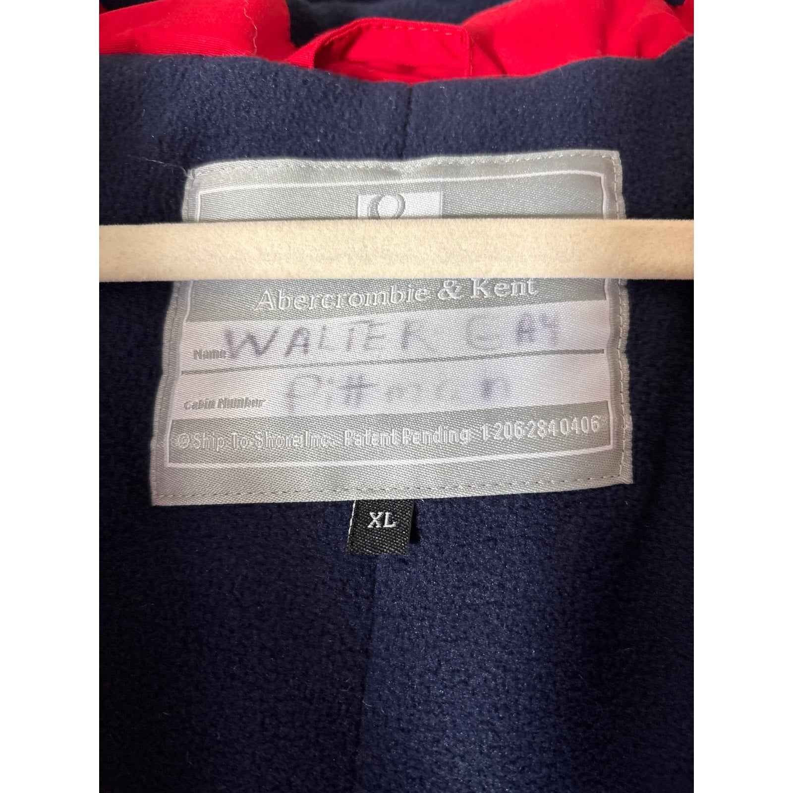 Men's Abercrombie & Kent Classic Red Long Sleeve Heavy Coat Sz XL