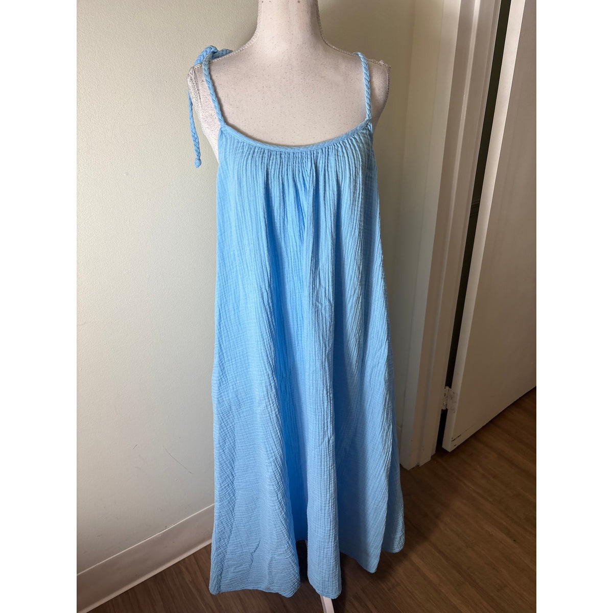 Xirena Light Blue Gauzy Maxi Dress Sz S