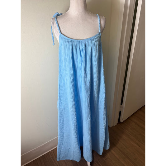 Xirena Light Blue Gauzy Maxi Dress Sz S