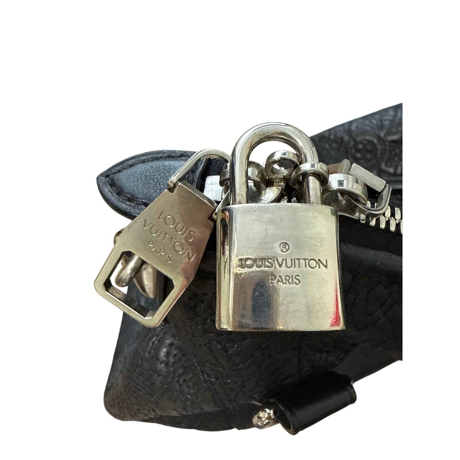 Louis Vuitton Antheia Ixia Monogram PM Black Leather Handbag