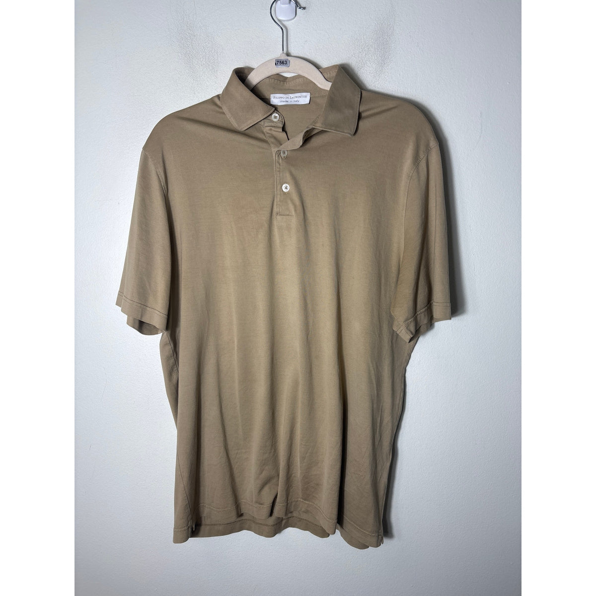 Men's Filippo De Laurentiis Khaki Soft Tee Polo Sz 52 (large)