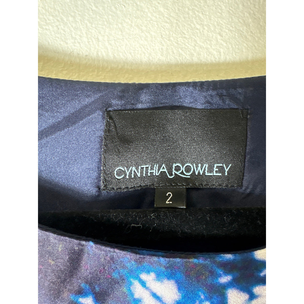 Cynthia Rowley Blue Tie Dye Mini Dress Sz 2