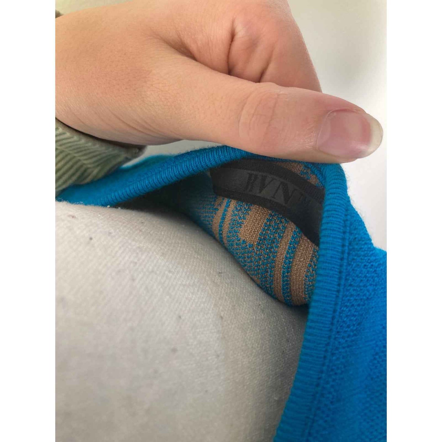 RVN Turquoise Blue and Tan Skirt Set S