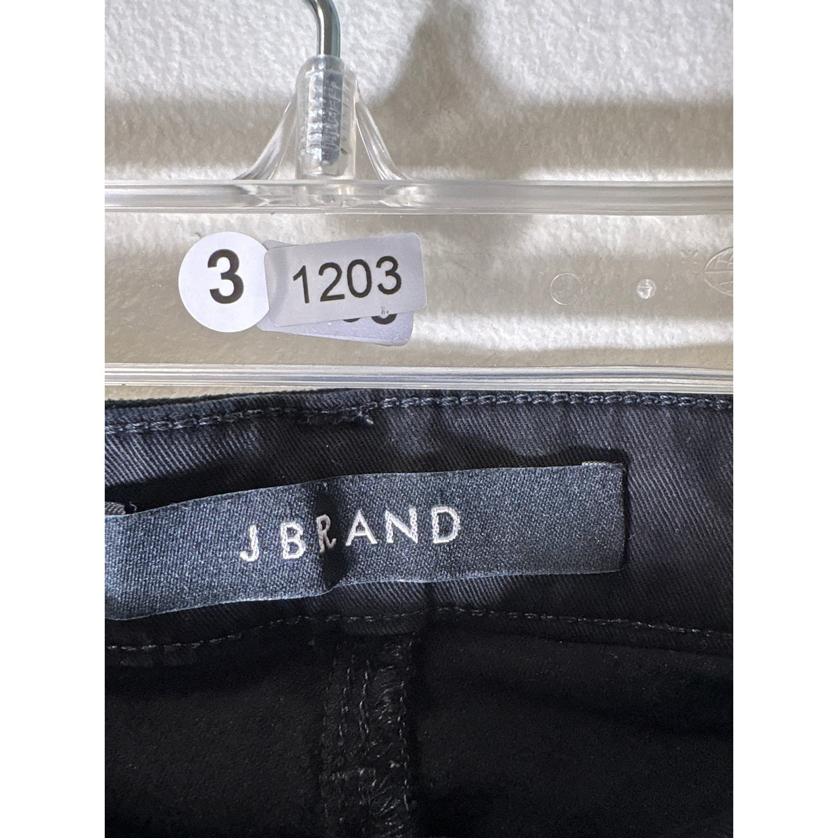 J Brand Black Super Skinny Velvet 5 Pocket Denim Sz 28
