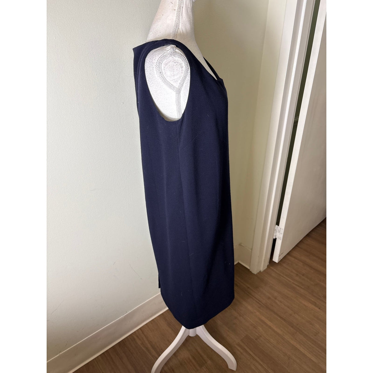 Lafayette 148 Black Sleeveless Midi Dress Sz 14