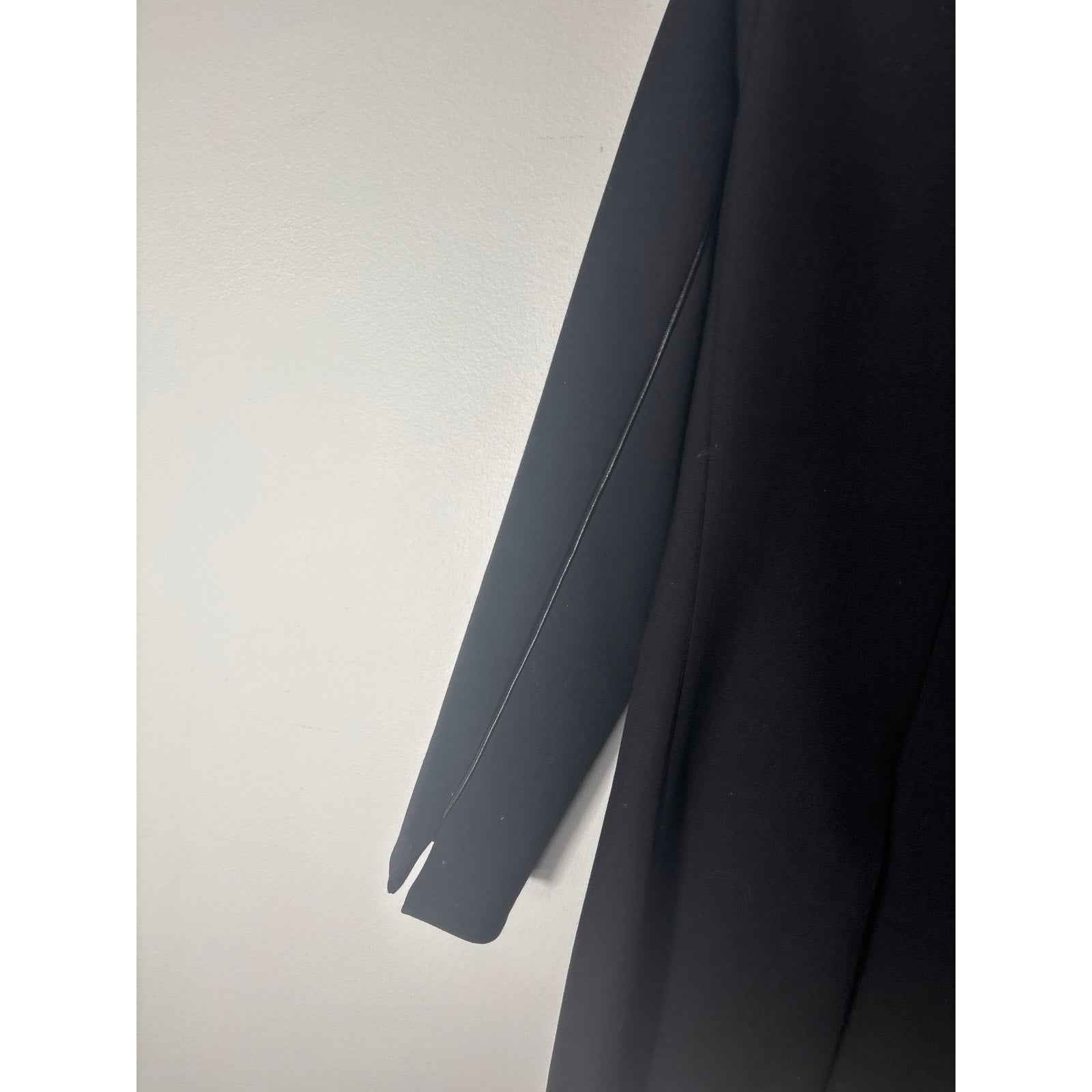 Etcetera Black with Leather Trim Blazer Sz 10