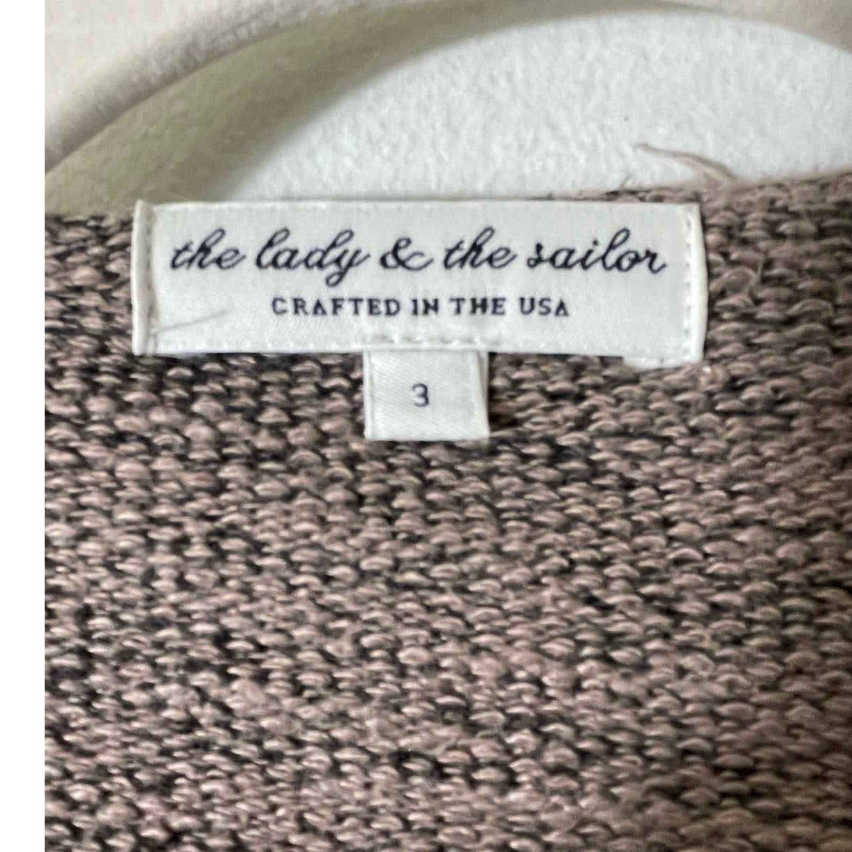 The Lady & The Sailor Front Open Brown Cardigan Sz 3