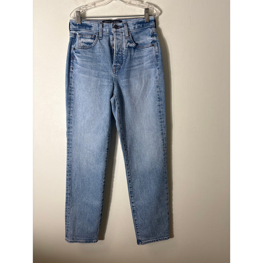 Veronica Beard Slim Straight High Rise Button Fly Denim Sz 25