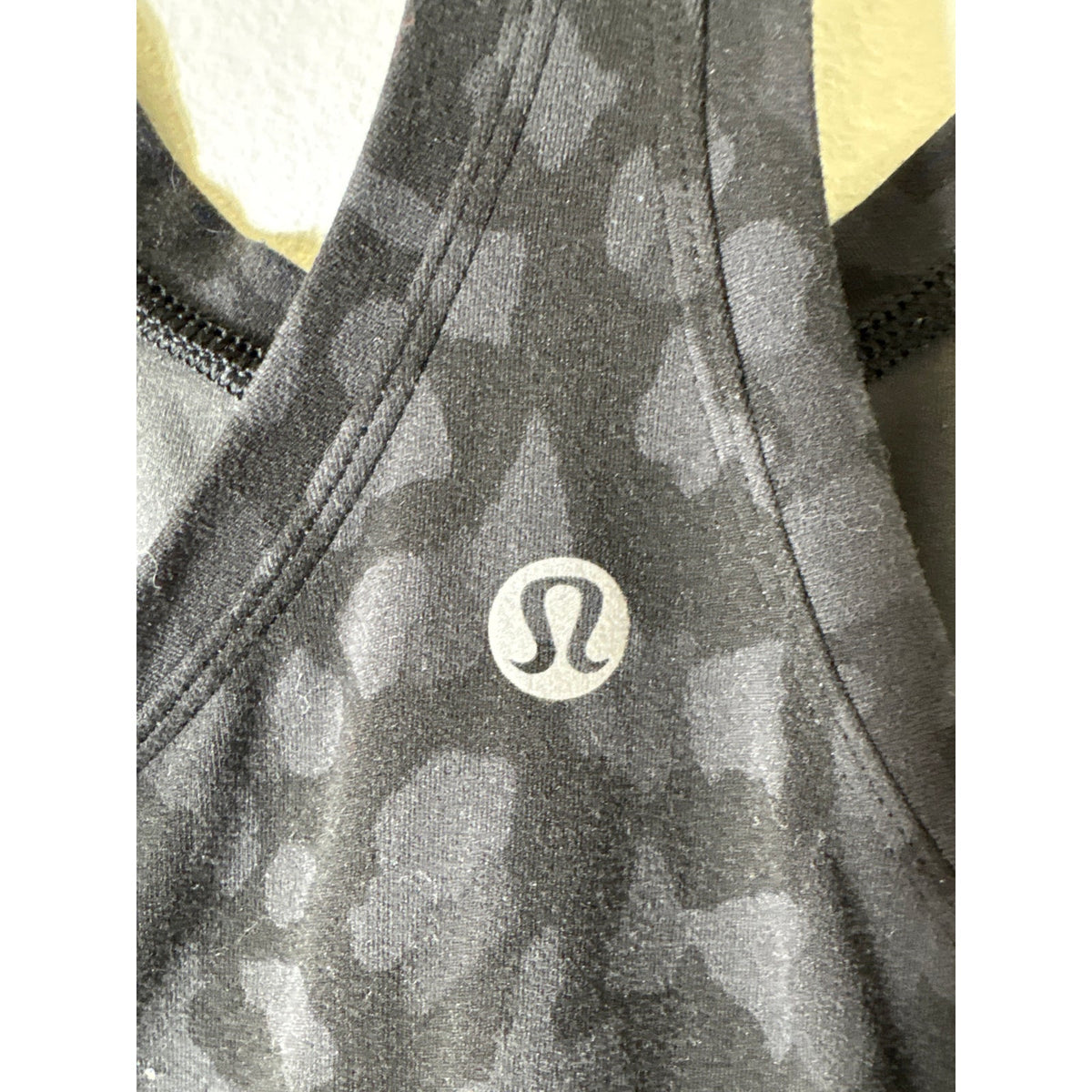 Lululemon Black Animal Print Racerback Athletic Top Sz 6