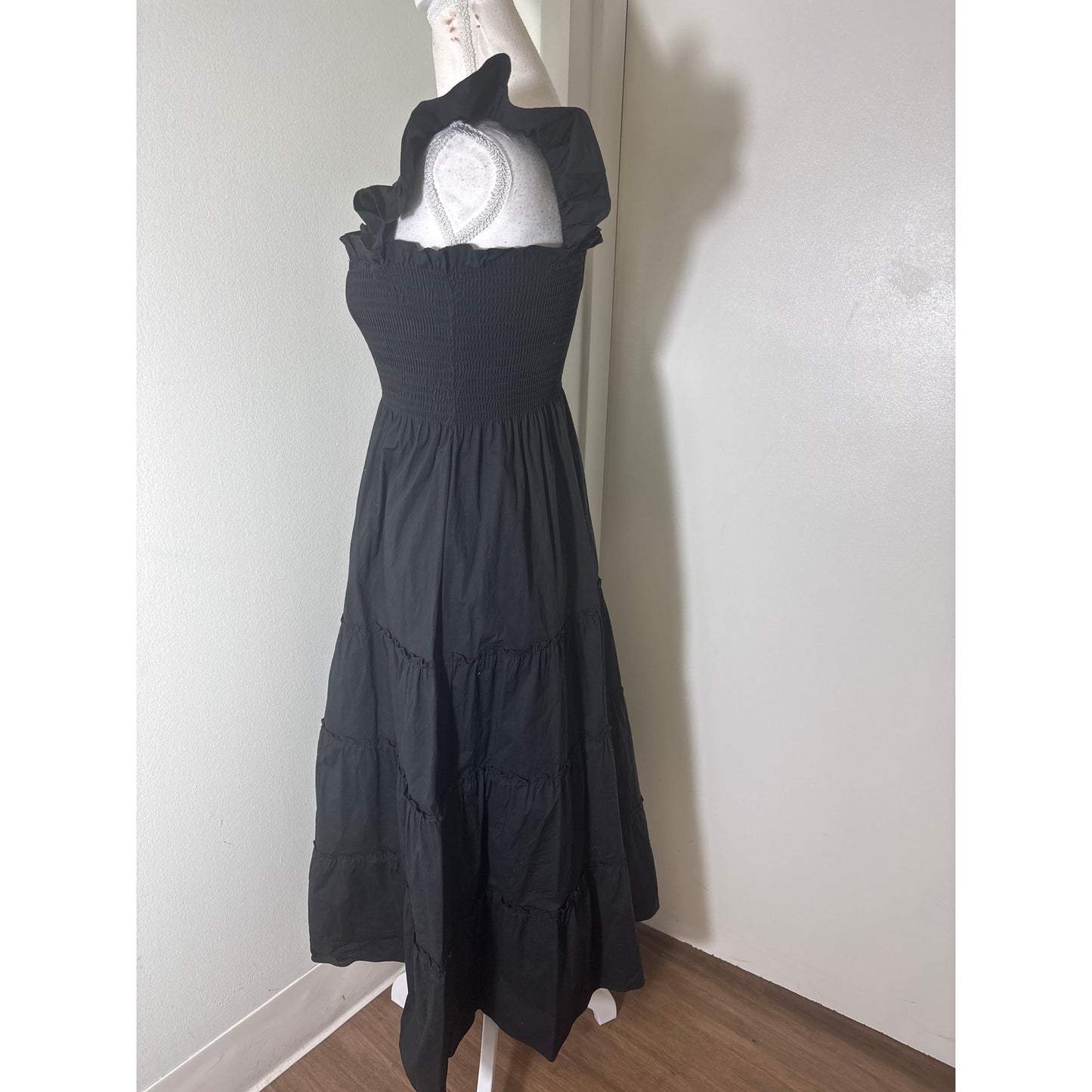 Hill House The Nap Dress Black Cotton Maxi Dress Sz XS