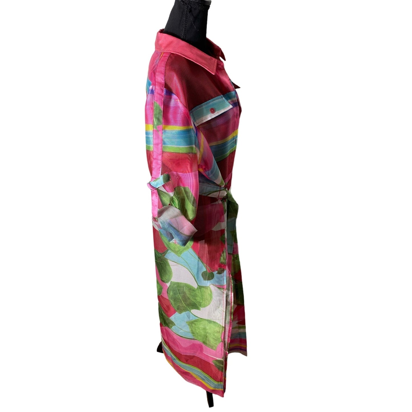 NWT Berek Pink/Multi Light And Lofty Duster Sz L