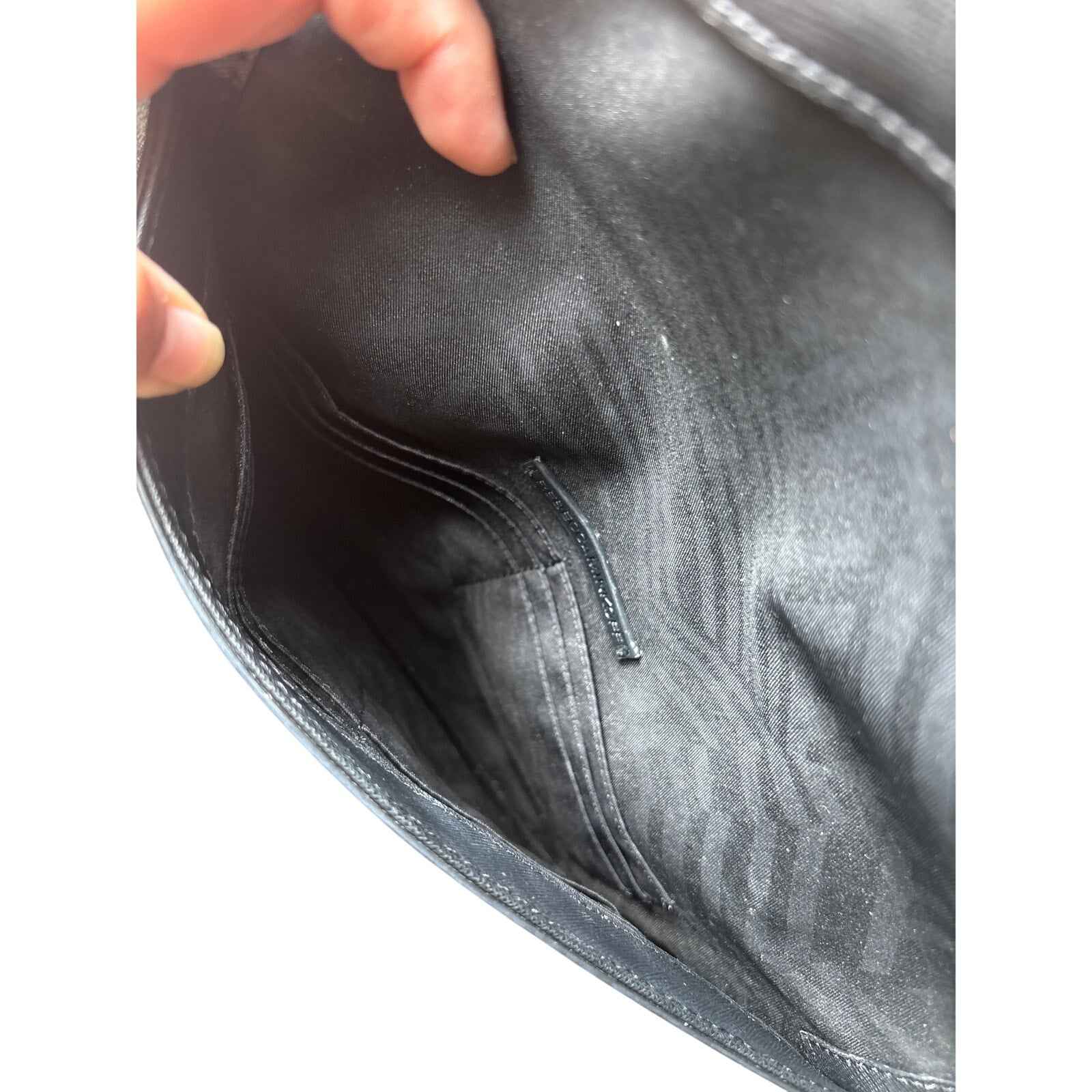 Rebecca Minkoff Black Zipper Clutch 11"x7.5"