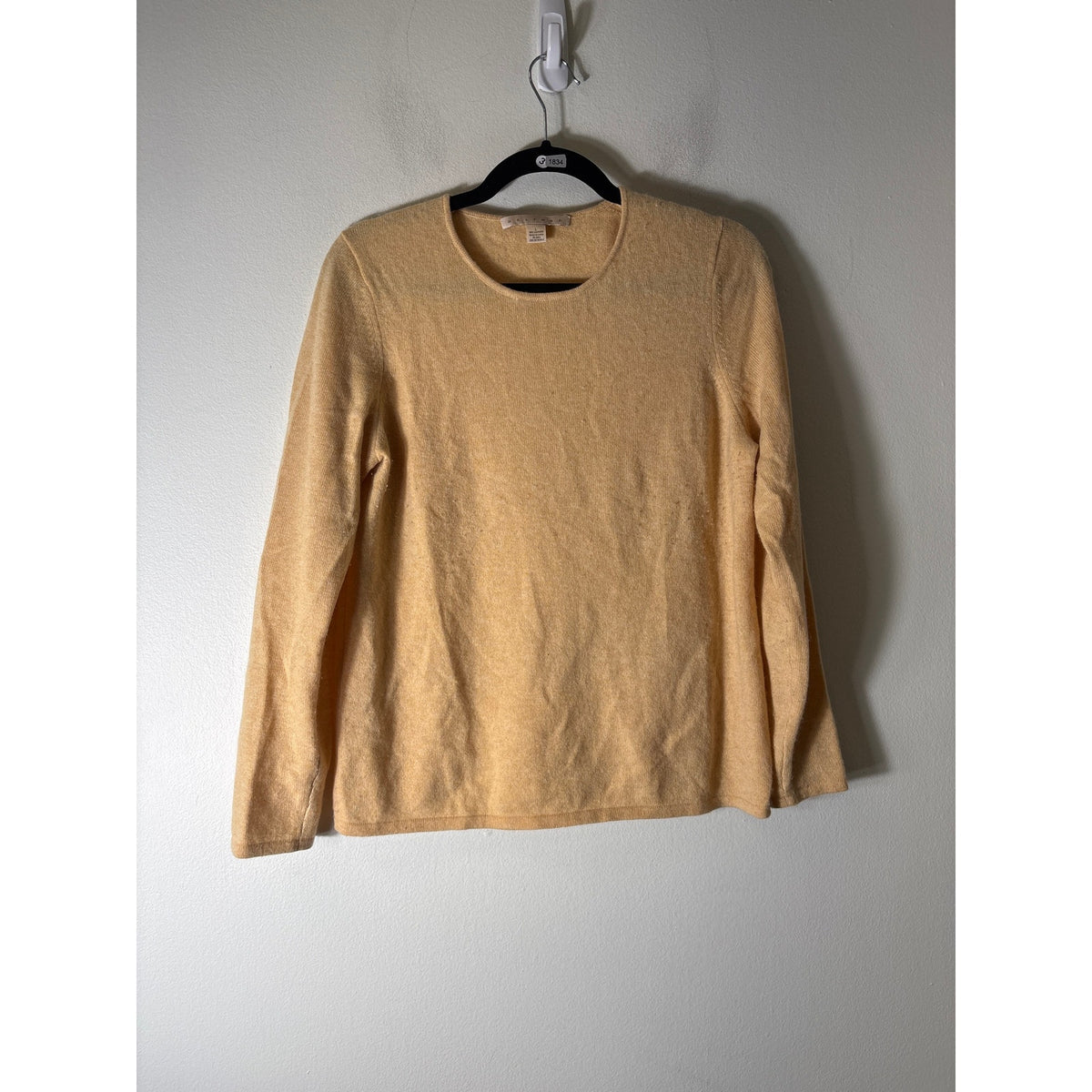 Belford Golden yellow Long Sleeve Cashmere Sweater Sz L
