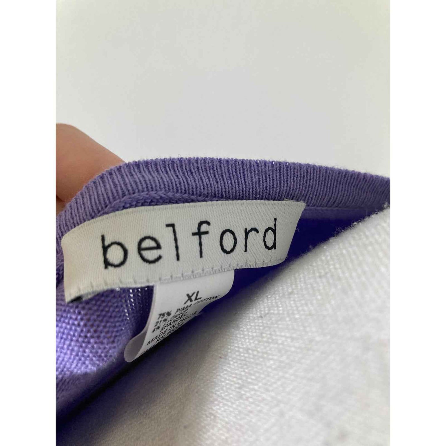 NWT Belford Lavendar Long Sleeve Lightweight Pullover sz XL