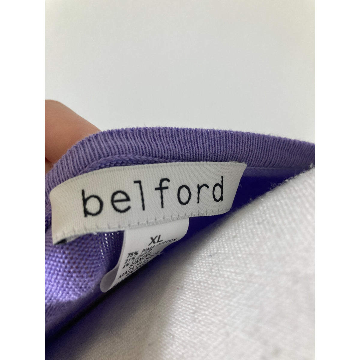 NWT Belford Lavendar Long Sleeve Lightweight Pullover sz XL