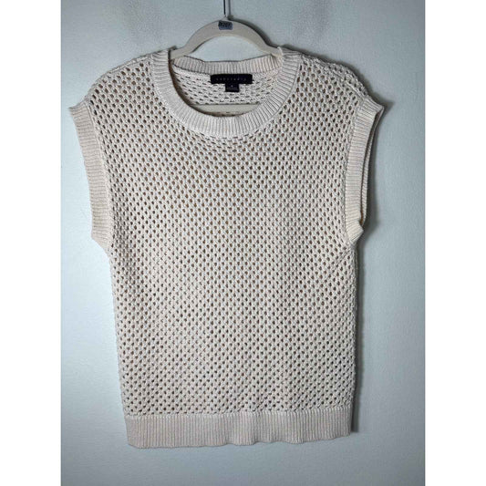 Sanctuary Cream Knit Sweater Vest Sz M