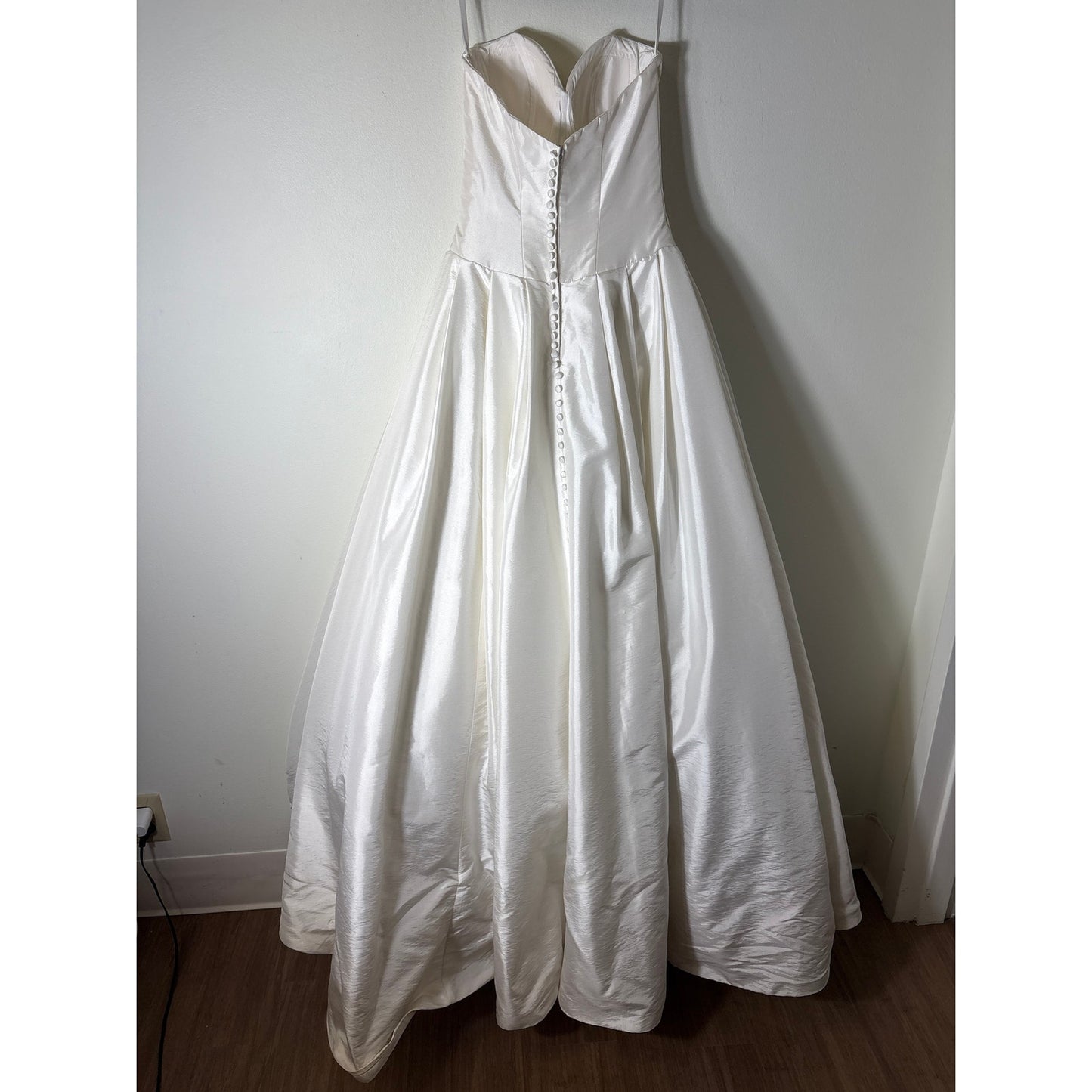 Antique White Strapless Satin Gown Sz 4 from Diane's Formal Affair