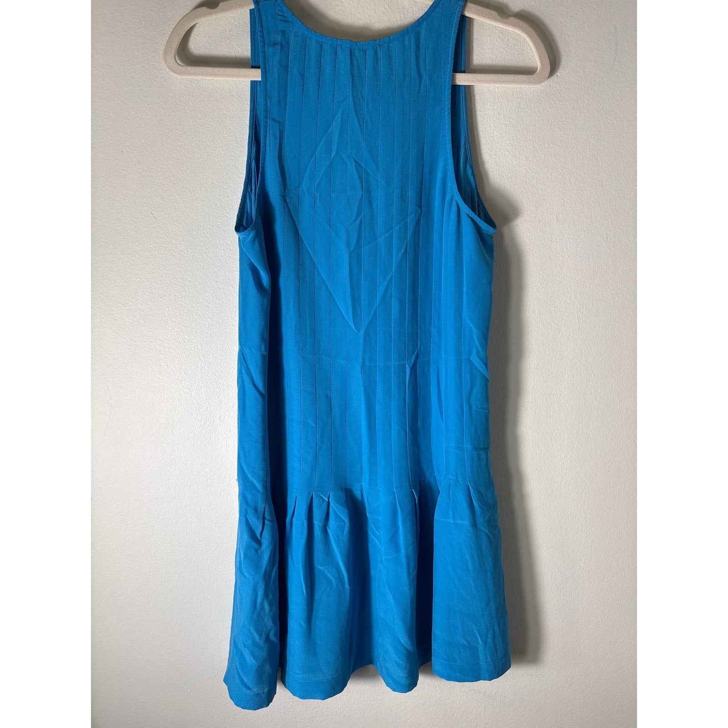 Joie Bright Blue Sleeveless Silk Mini Dress Sz XS