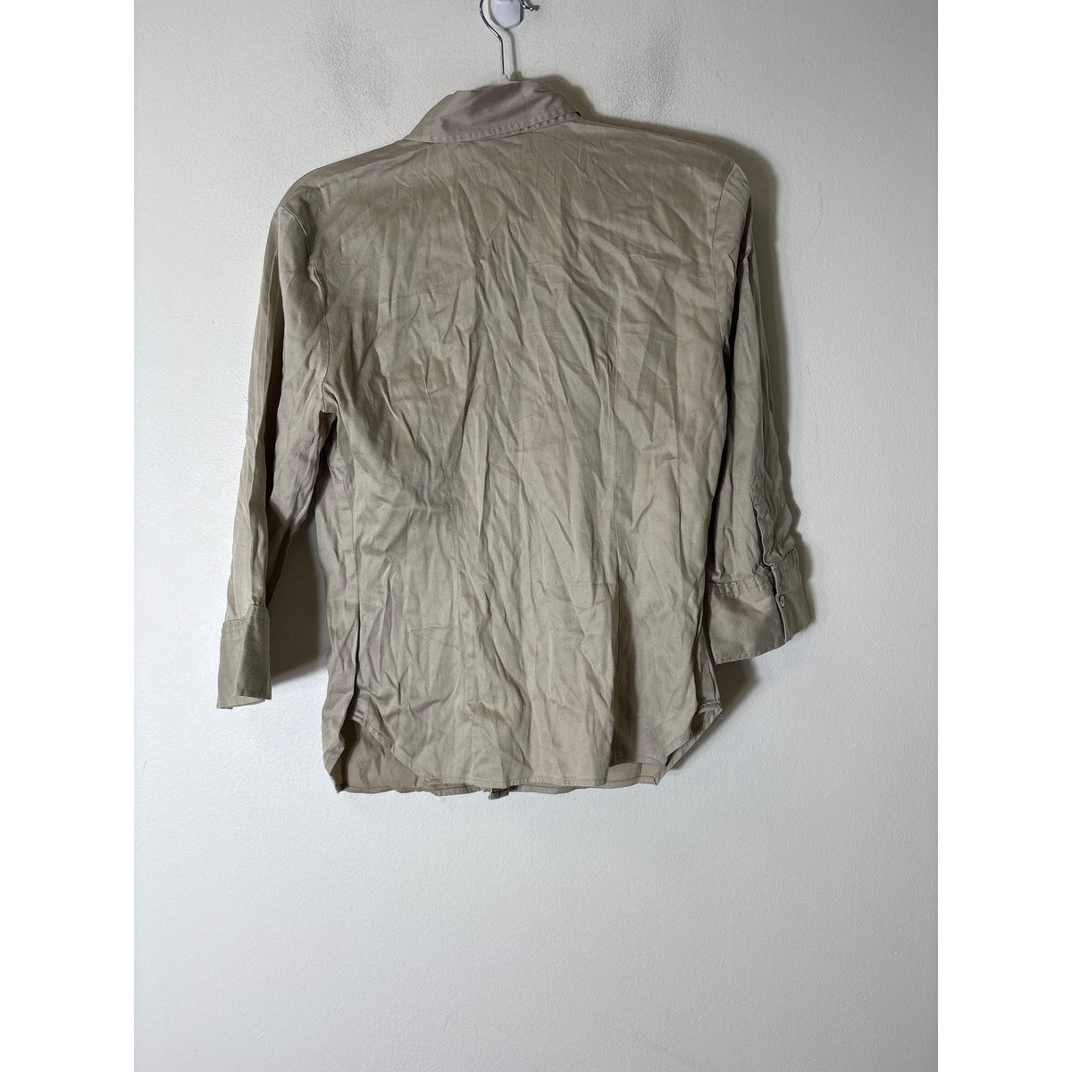 Banana Republic khaki button down Sz L