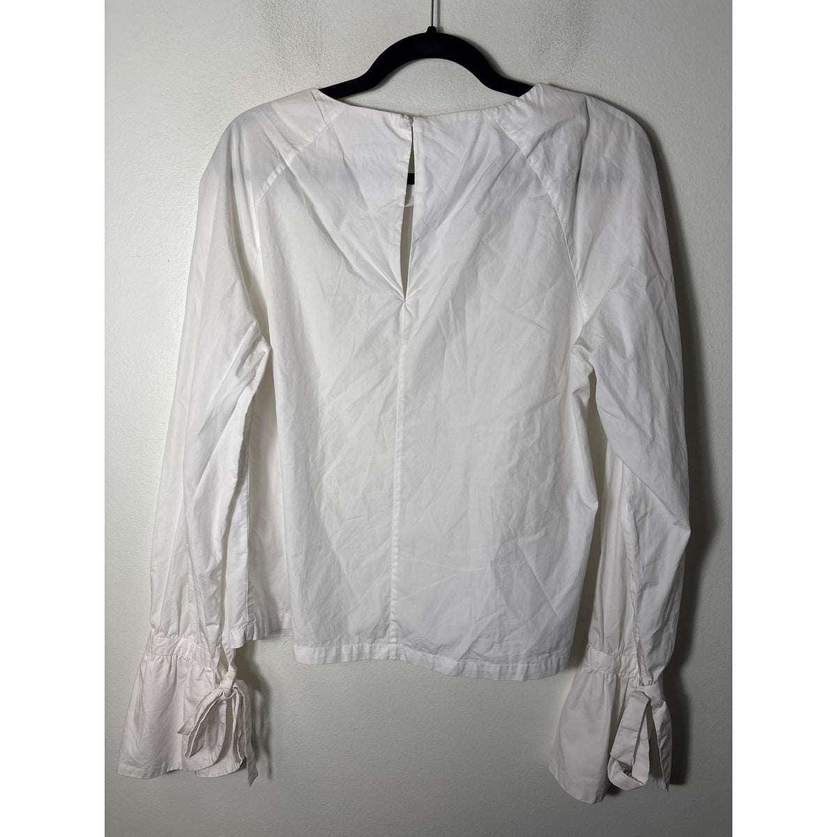 Frame White Cotton Flaire Cuffs Sz L