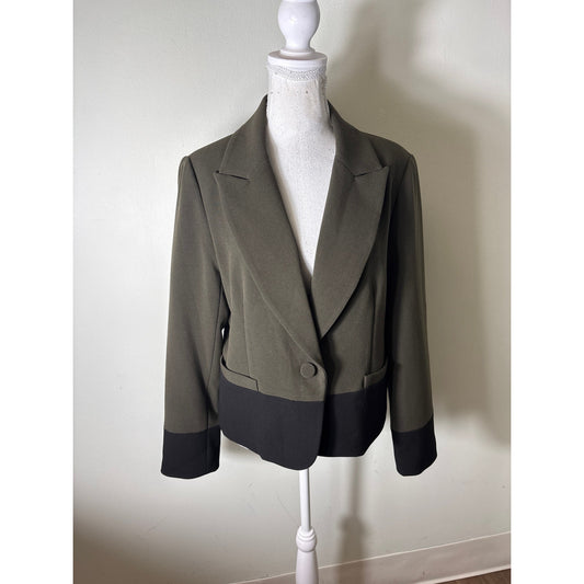 Drew Green and Black Color Block Jacket Sz (fits like) M