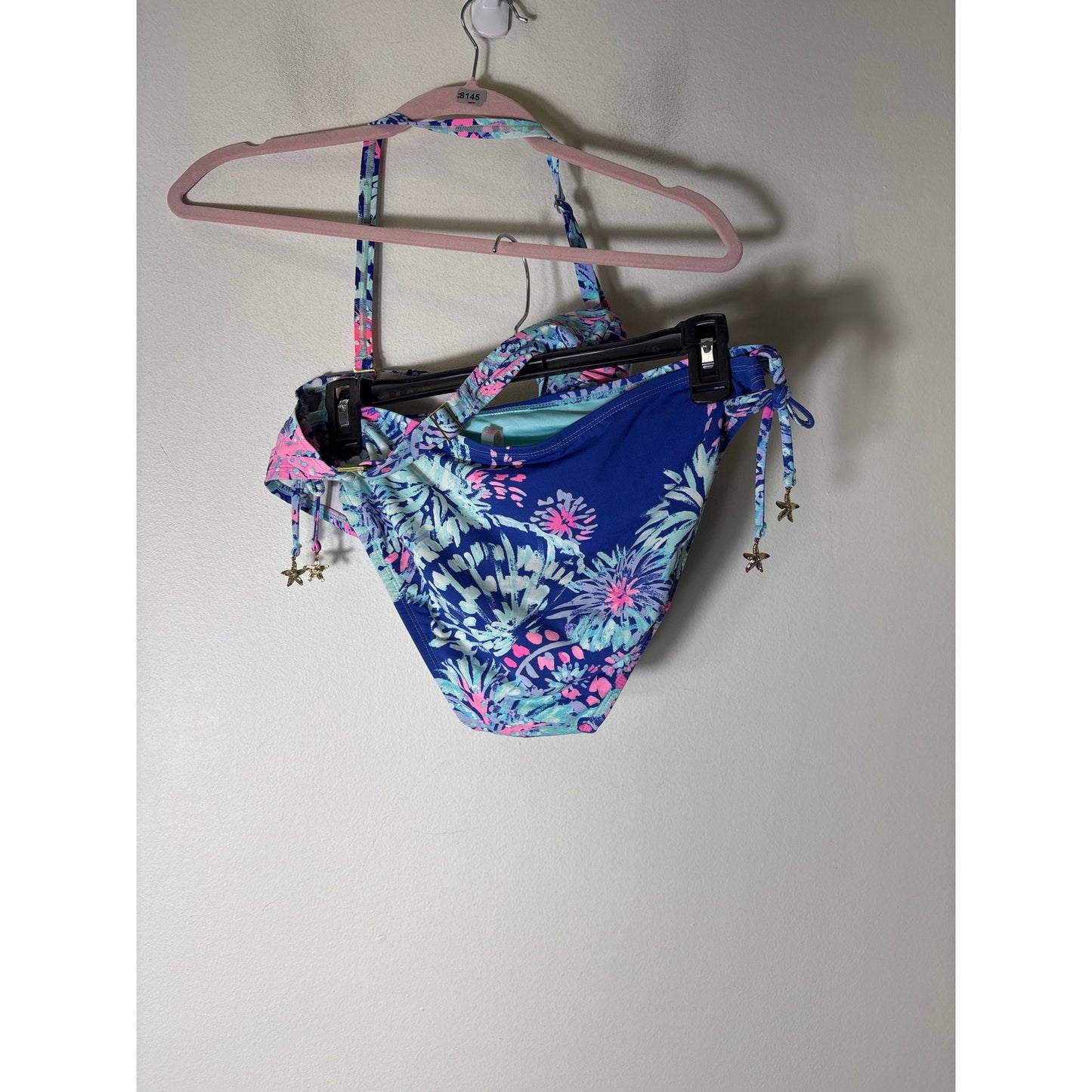 Lilly Pullitzer Pink and Blue Two Piece Bikini Sz 8