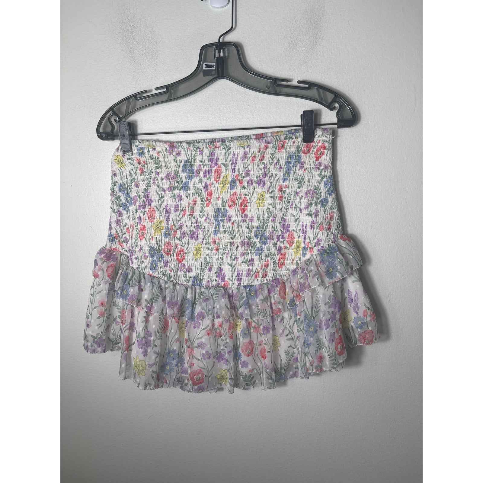 Saylor Multicolor Floral Crop Top and Skirt Set Sz