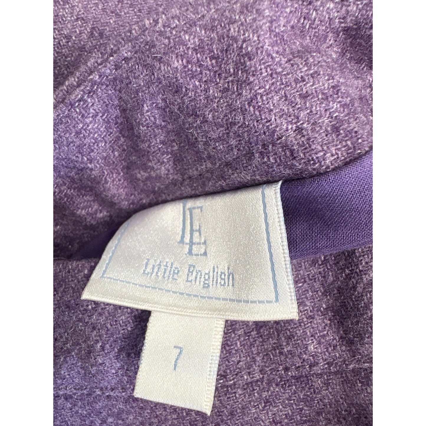 Girls Little English Purple Wool Skirt Sz 7