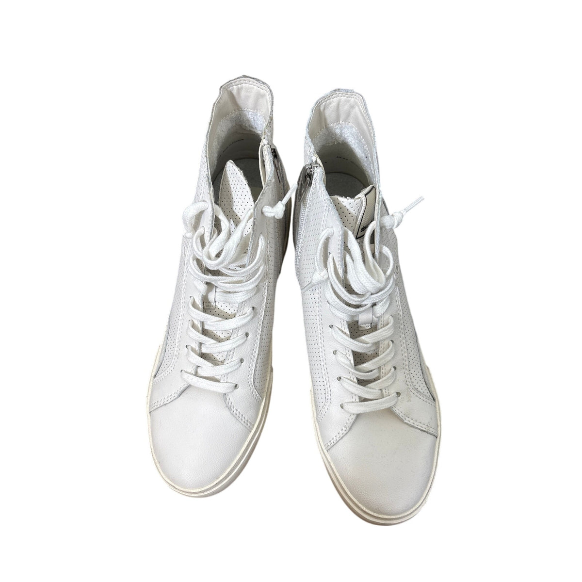 Dolce Vita White Laser Cut High Tops Sz 8.5