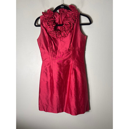La Shea Boutique Pinkish Red Sleeveless Knee Length Special Occasion Dress Sz 4
