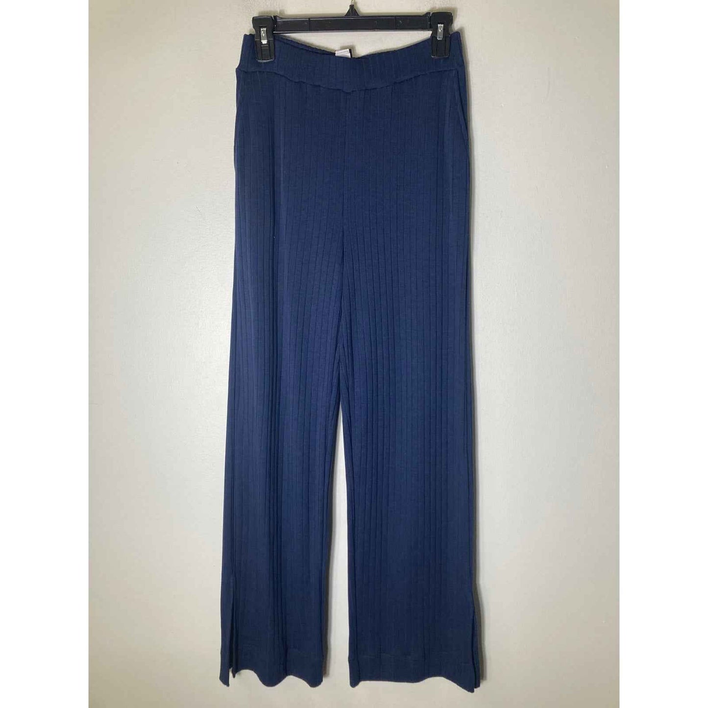 NWT Calida Navy Blue Ribbed Cotton Blend Shirt and Pants Lounge  Sz S