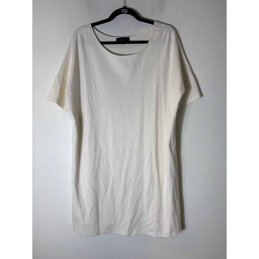 Hatch Maternity Off White Short Sleeve Knee Length Shift Dress Sz 2