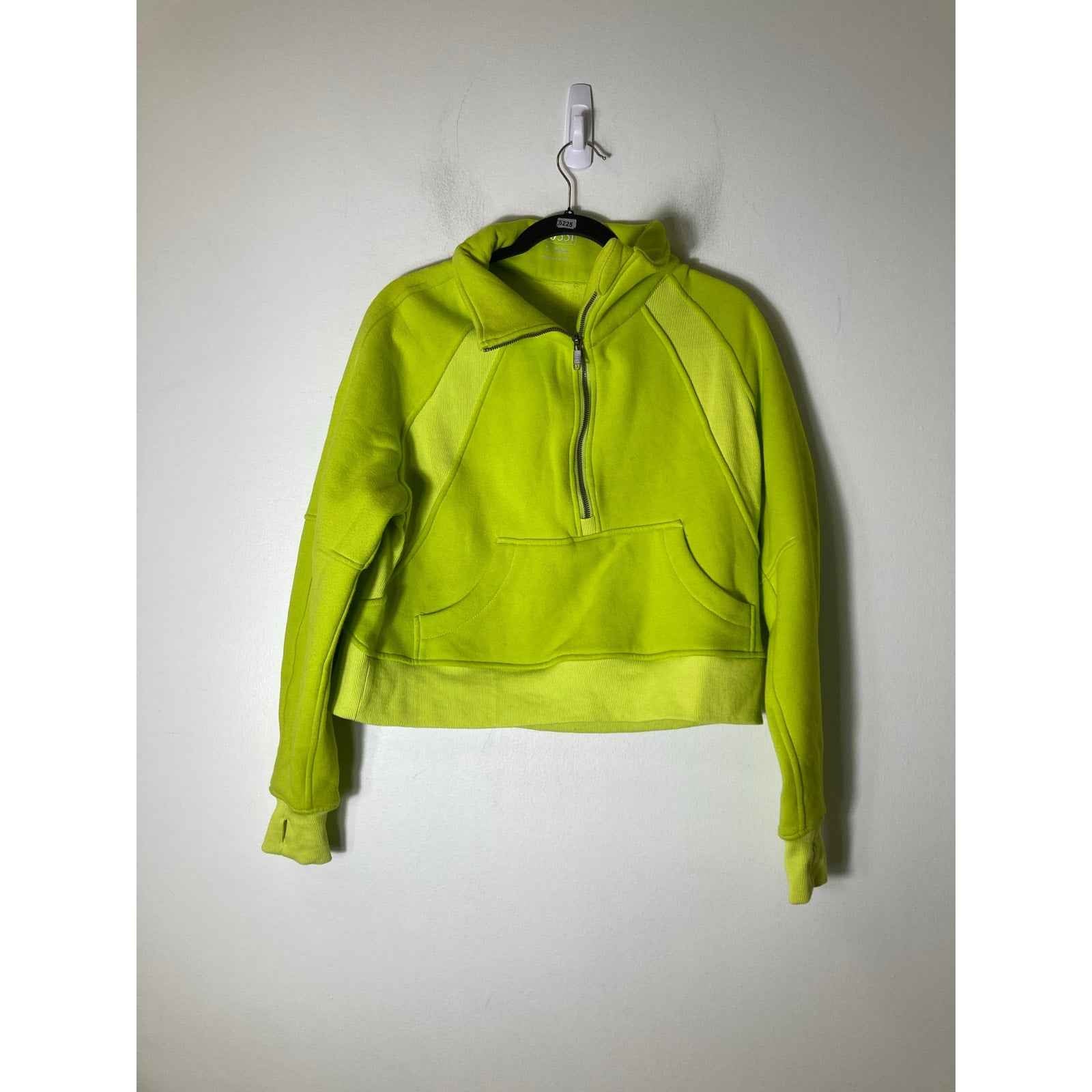Bossi Neon Green Scuba Sweatshirt Pullover Sz S
