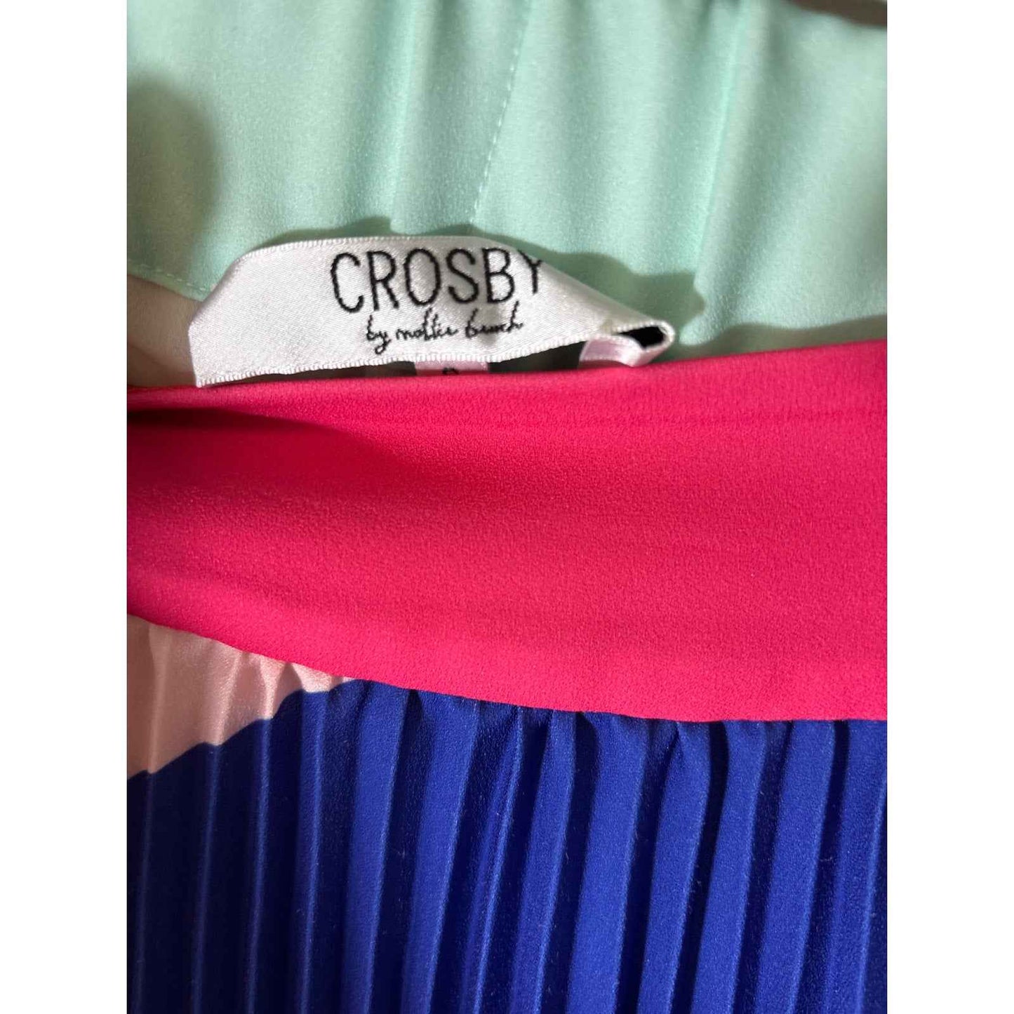 Crosby Multi Color Geometric Design Accordian Pleat Skirt Sz S