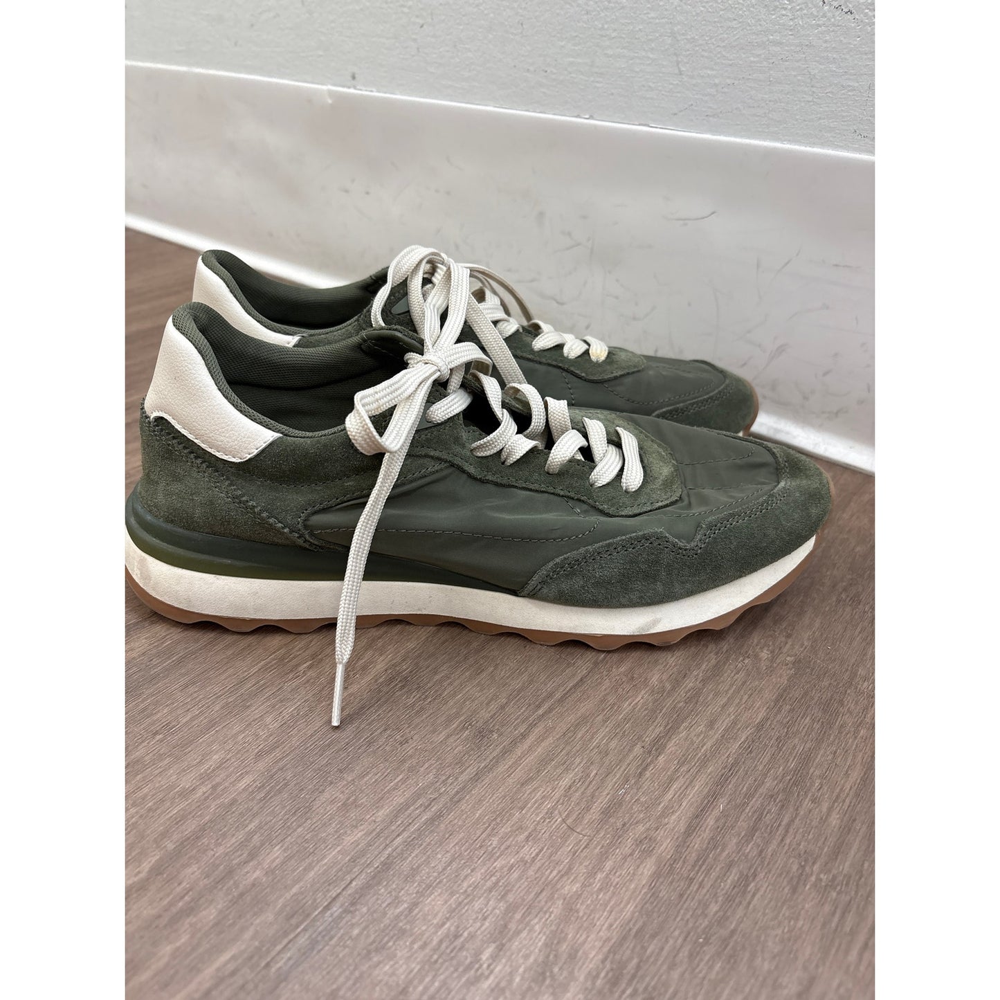Zara Green Tennis Shoes Sz 10.5 (41)