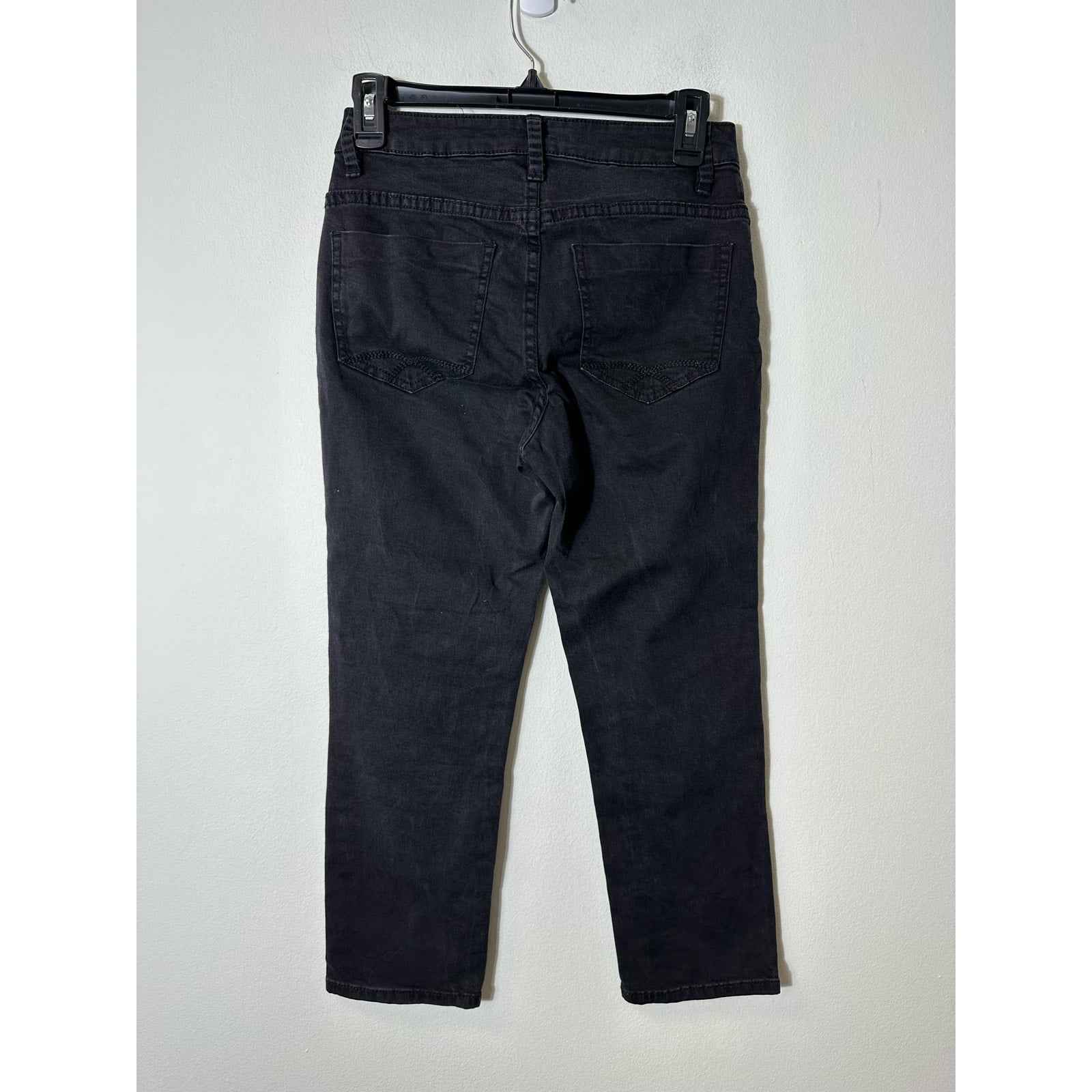 Women's Christopher Blue Black Straight-Leg cropped jeans Sz 2