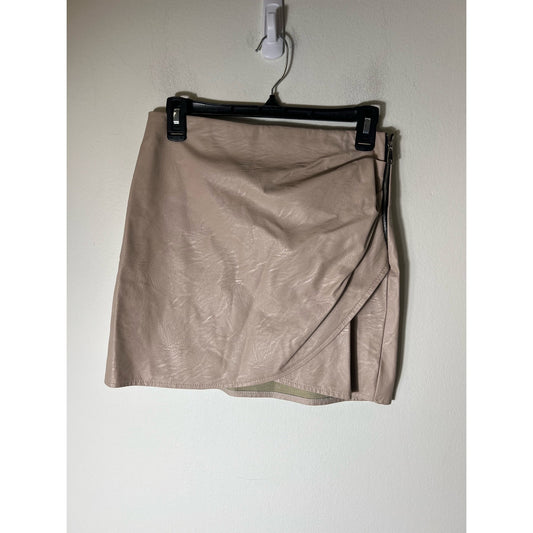 Venti6 Faux Tan Mini Skirt Sz M