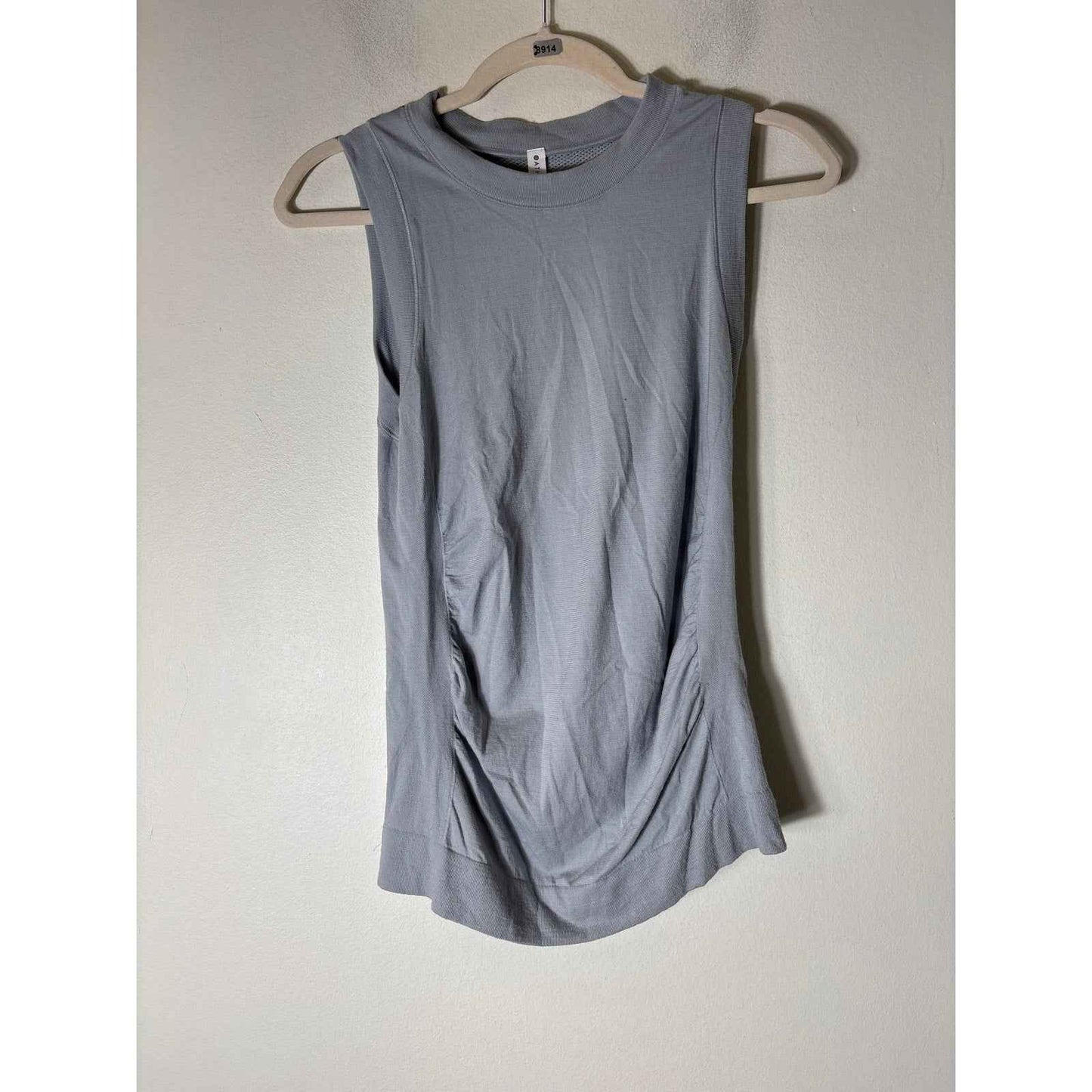 Athleta Grayish Blue Sleeveless Ruched Athletic Top Sz M