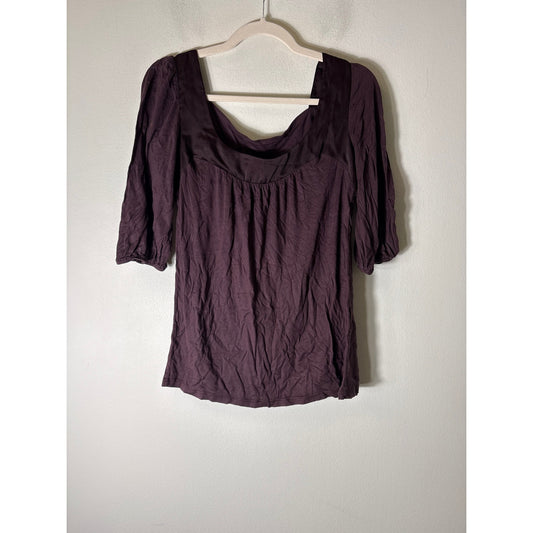 Ann Taylor Loft brown shirt Sz M