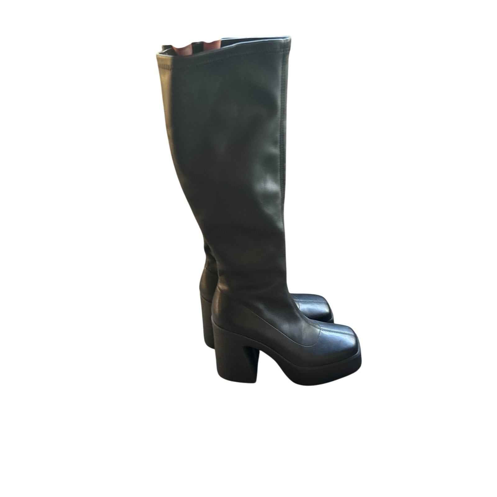 NWOB Katy Perry The Heigthen Black Stretch Boot Sz 6