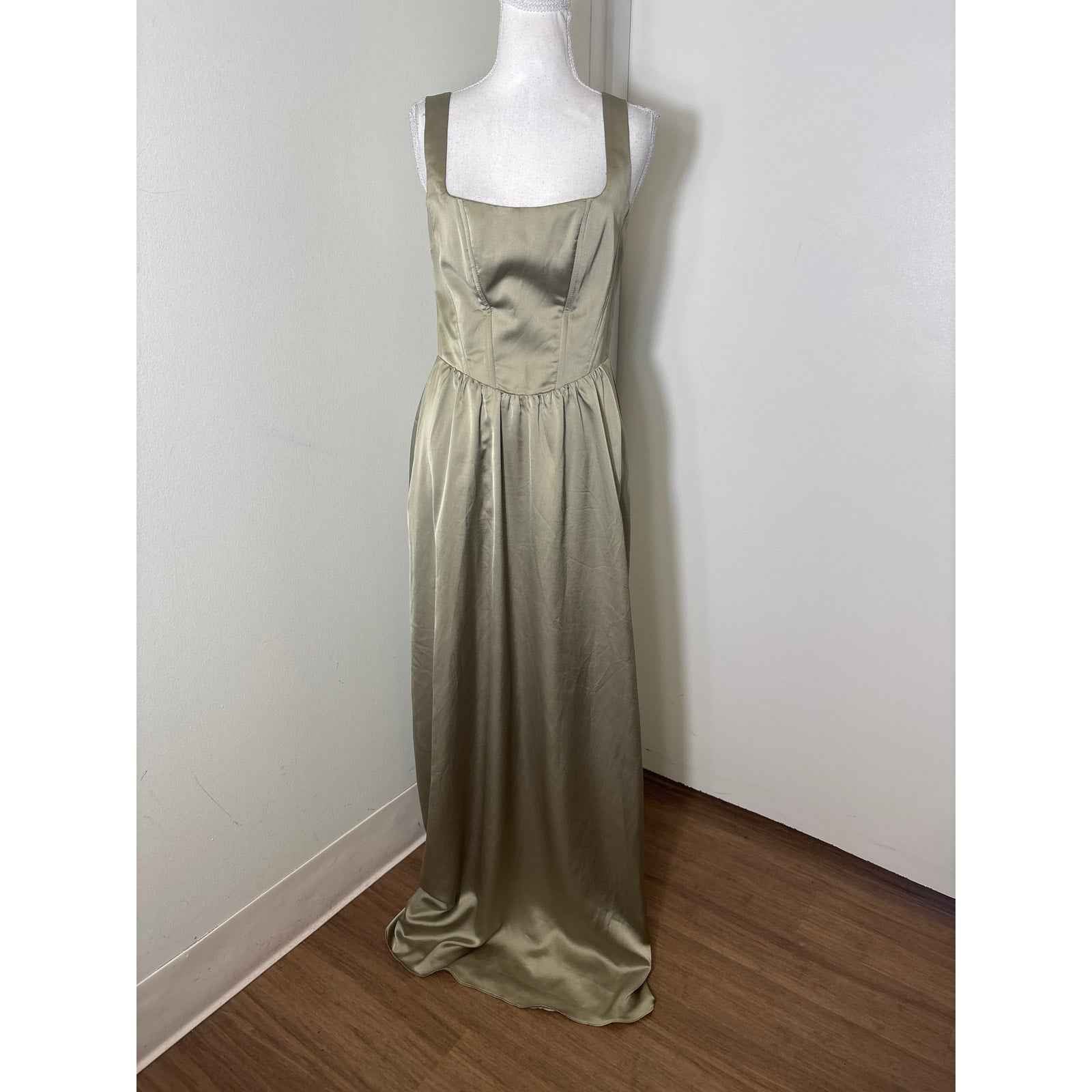 Mumu Sage Coresett Maxi Dress Sz L