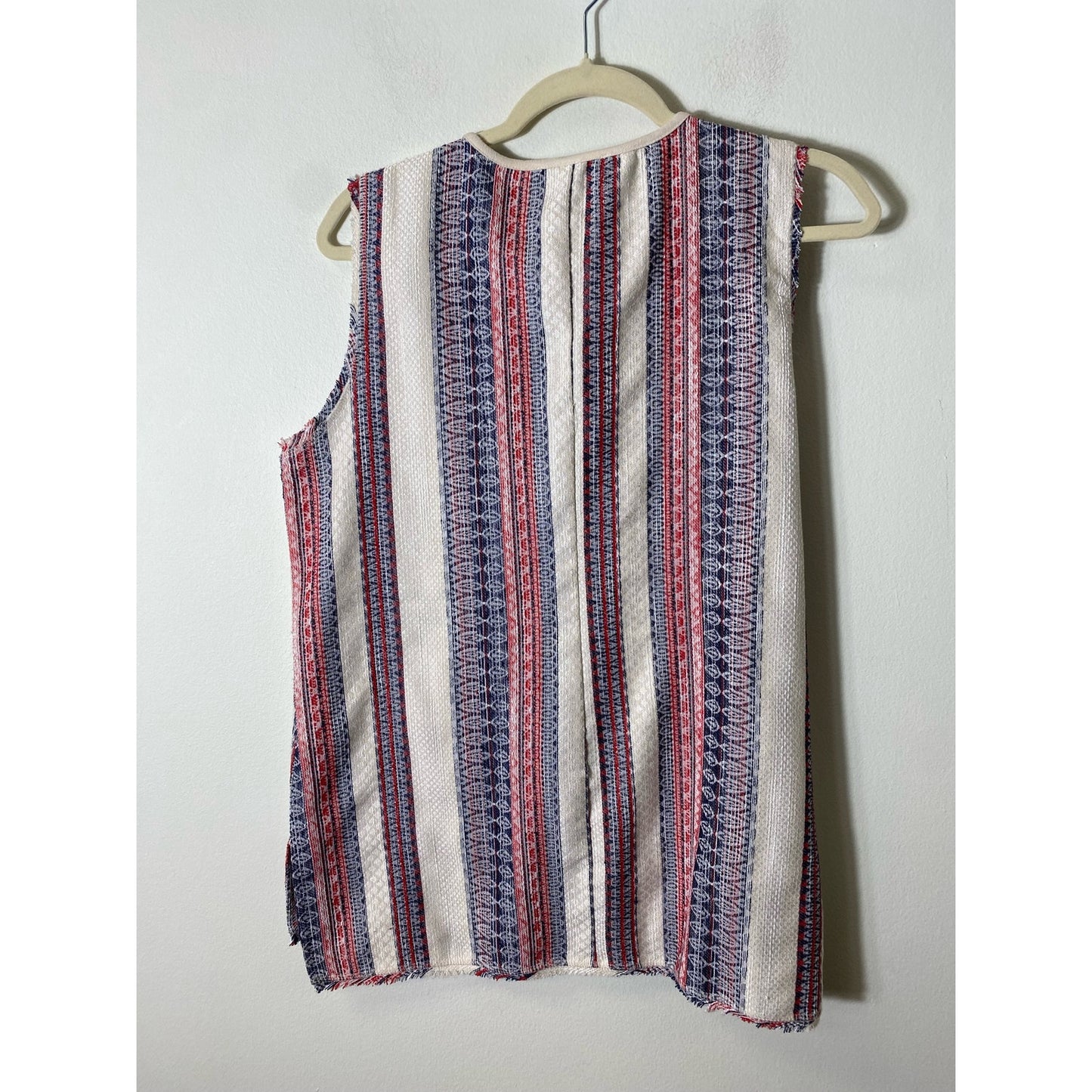 Karlie Red/White/Blue Sleeveless Tunic Sz L