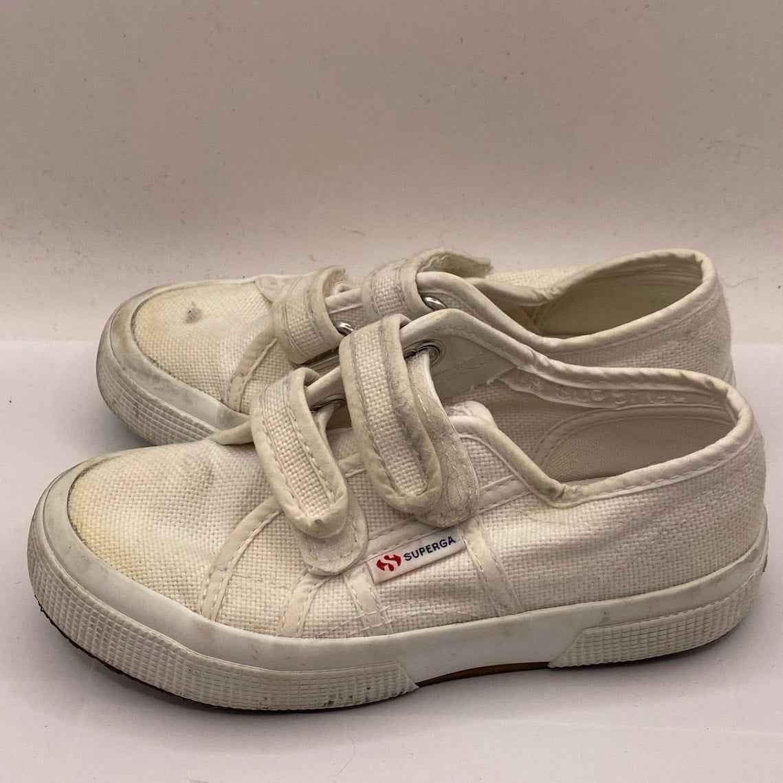 Girls Superga White Tennis Shoes Sz 29