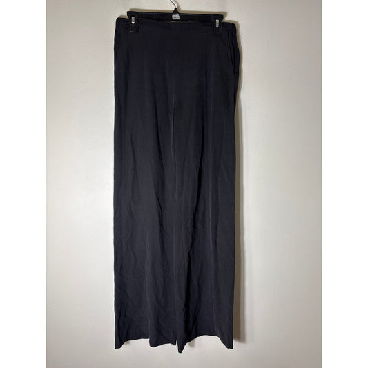 Equipment Femme Charcoal Gray Silk Wide Leg Pull On Pants Sz XS