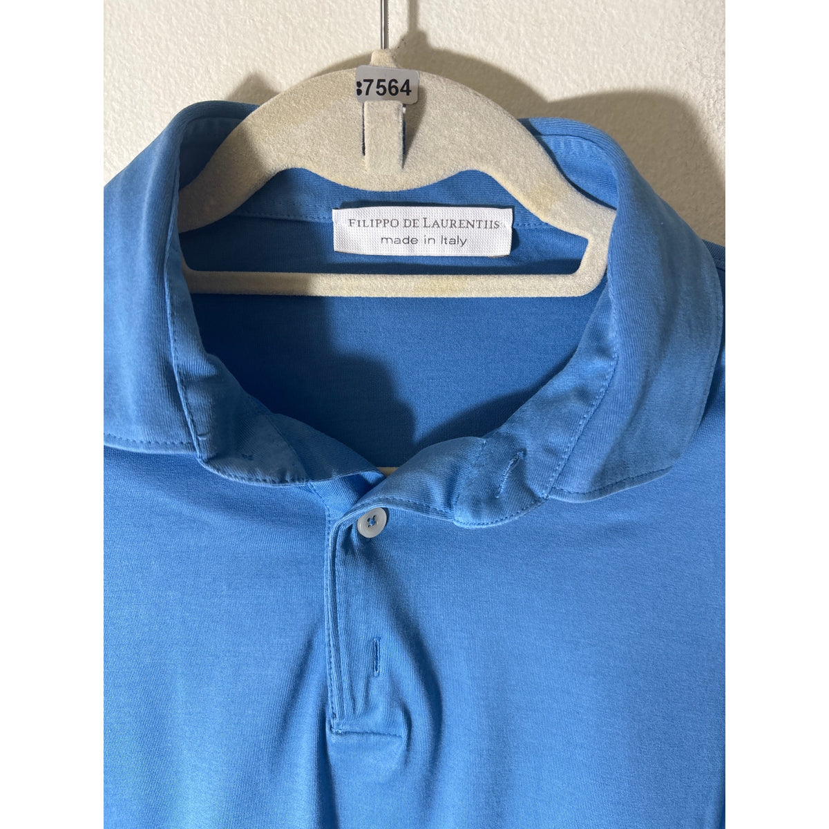 Men's Filippo De Laurentiis Sky Blue Soft Tee Polo Sz 52 (large)