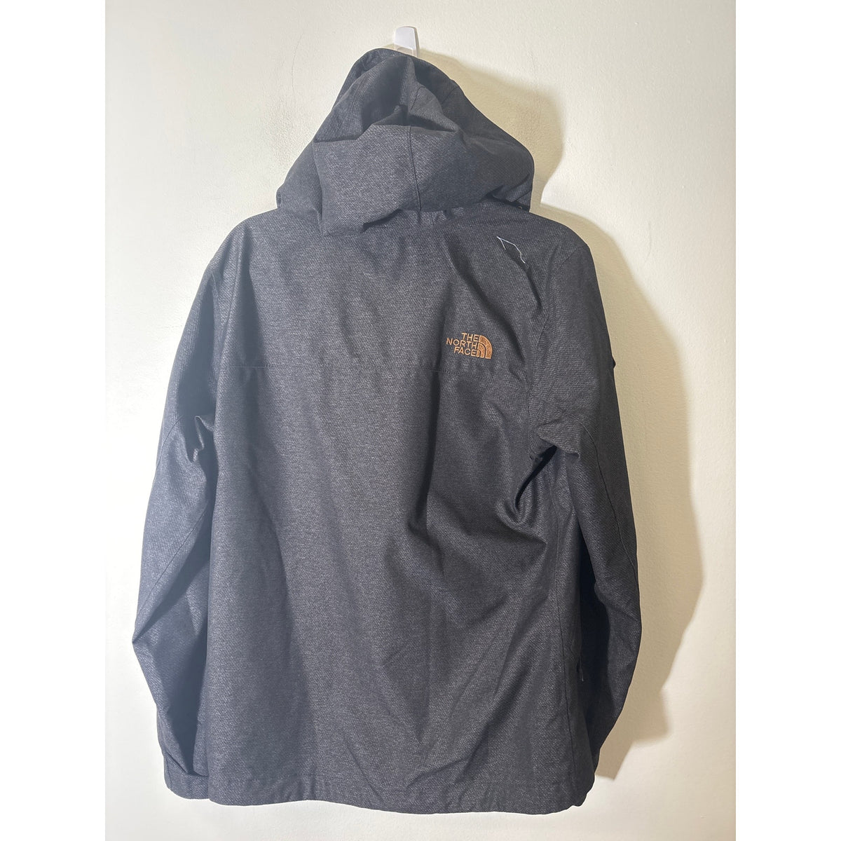 Mens The North Face Charcoal Gray Hooded Lightweight Jacket Sz S
