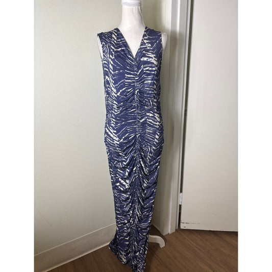 NWT Marie Oliver Roxie Indigo Zebra Dress Sz M