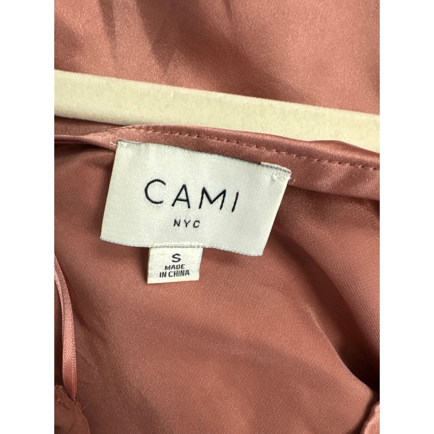 Cami NYC Rose Gold One Shoulder Silk Body Suit Sz S
