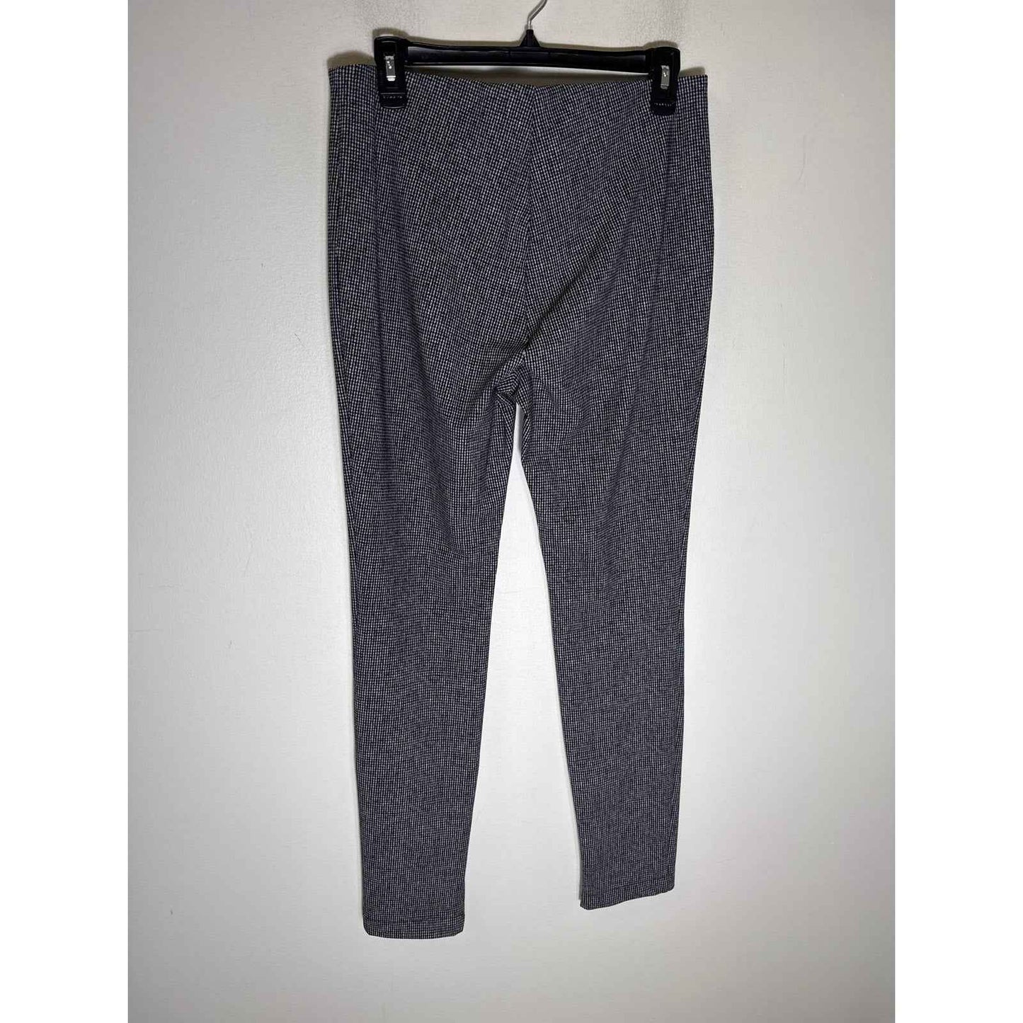 Theory Black White Houndstooth Pull On Ankle Pants sz 10